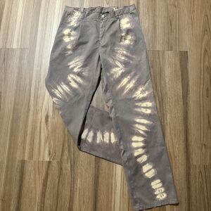 UO Urban Renewal Women's 34x32 Gray Tie Dye Acid Wash Straight Fit Khaki Pants